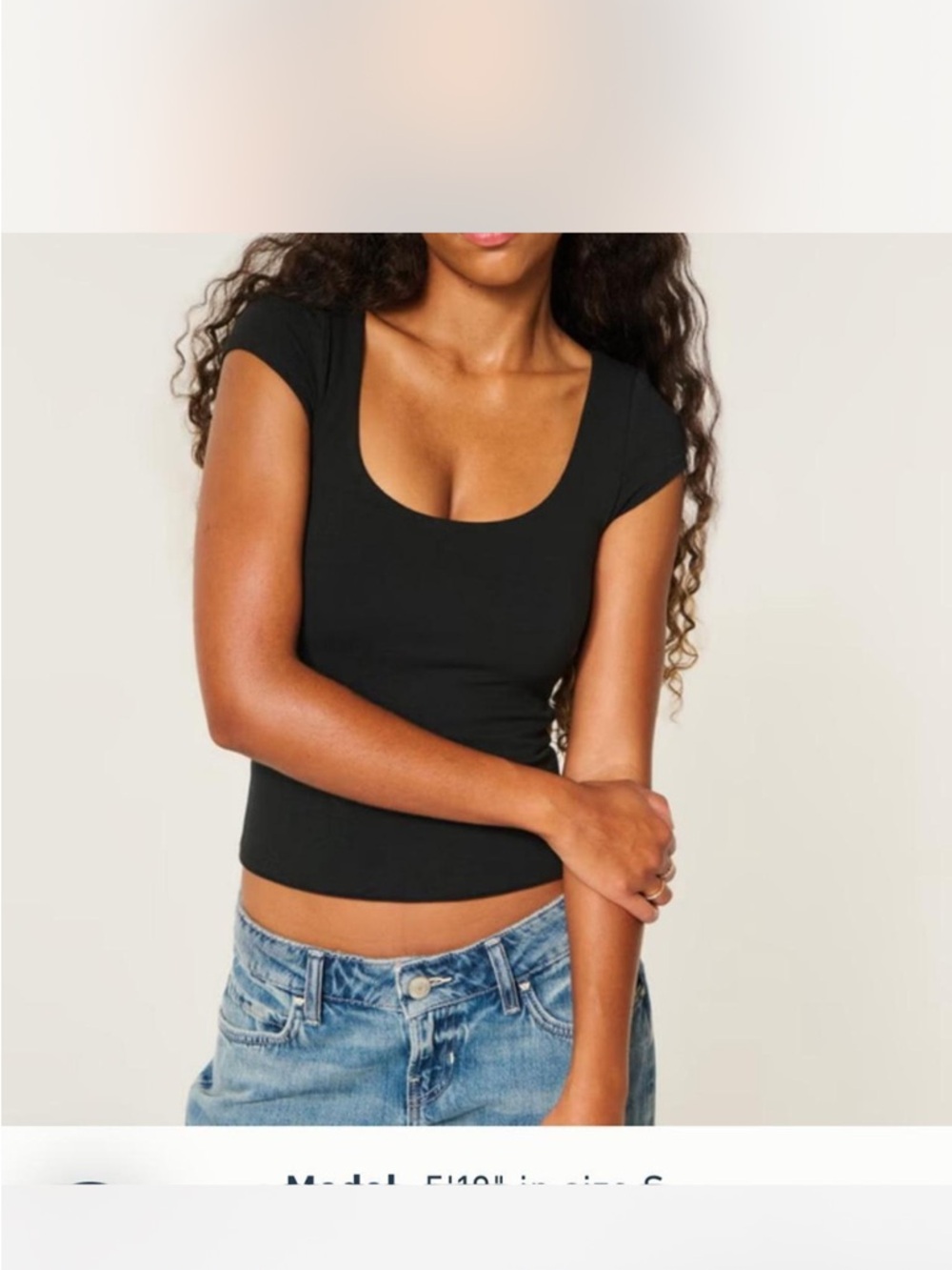 SOLD
Hollister Black Scoop Neck Crop Top
